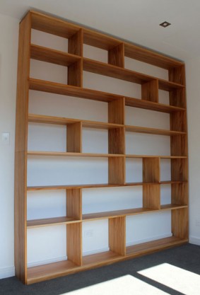 Kauri pine bookshelves