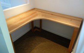Tasmanian Oak Corner Desk Custom made corner desk