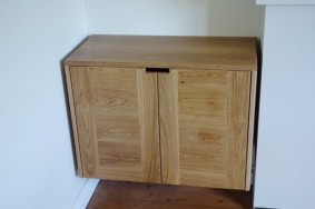 Floating cabinets Custom made American oak floating cabinets
