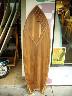 Hollow wooden surfboard - 5'10" Fish 