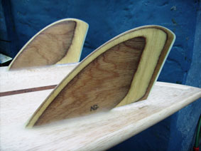 Custom made hollow wooden surfboard