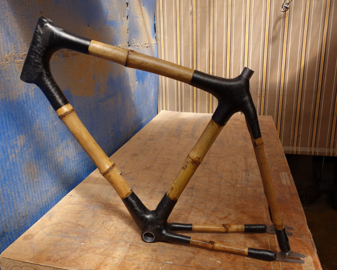 custom made bamboo bike frame