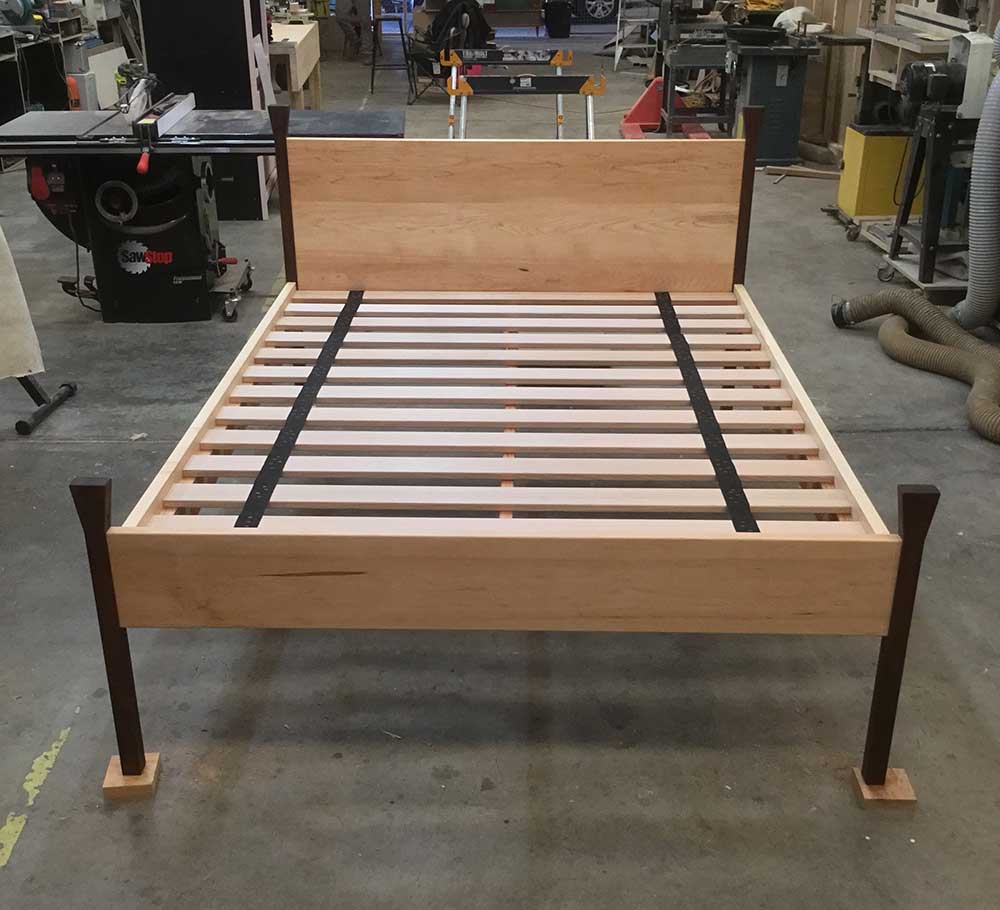 Chris' blackwood and American maple bed