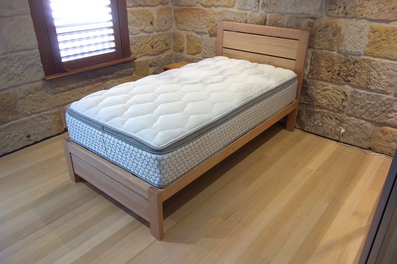 Custom timber single bed