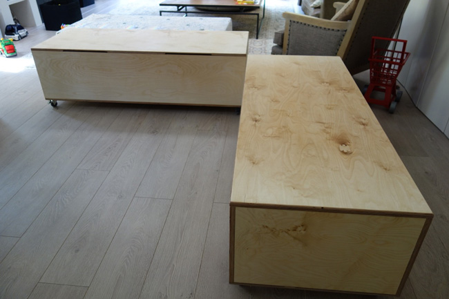 Birch Plywood storage benches