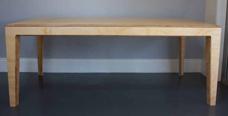 custom made plywood table by Nathaniel Grey, Sydney