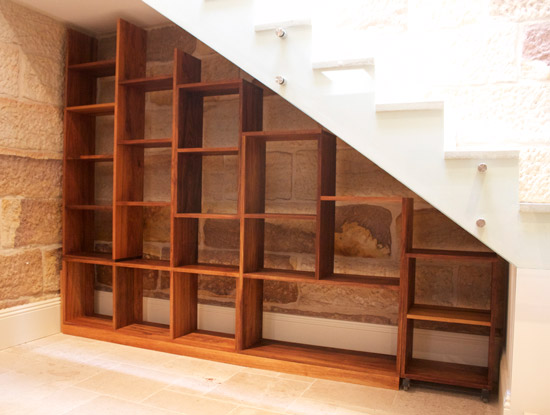 Under-stairs shelves, Sydney | Nathaniel Grey